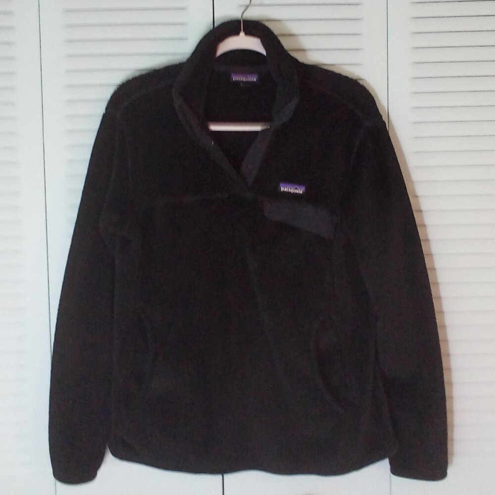 PATAGONIA LRG WOMEN'S RE-TOOL SNAP-T FLEECE POLARTEC THERMAL PRO KANGAROO 25442
